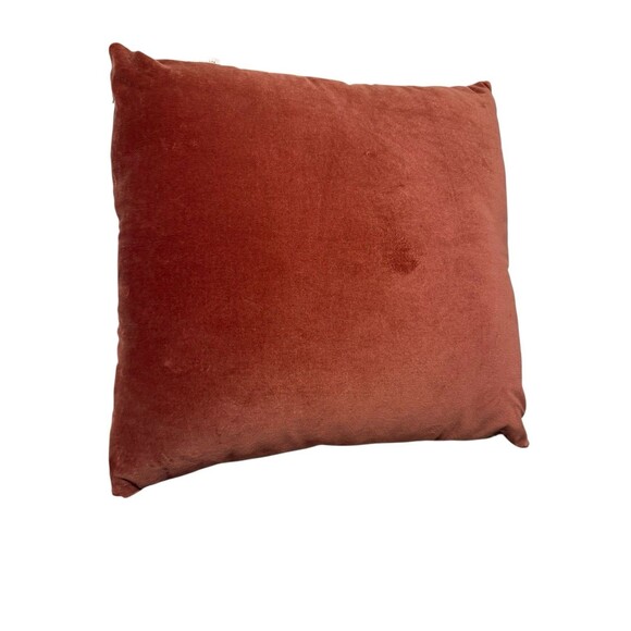 Magnolia Home x Loloi Decorative Indoor Pillow Rust / Gold Crushed Velvet 24X24 - Picture 3 of 8